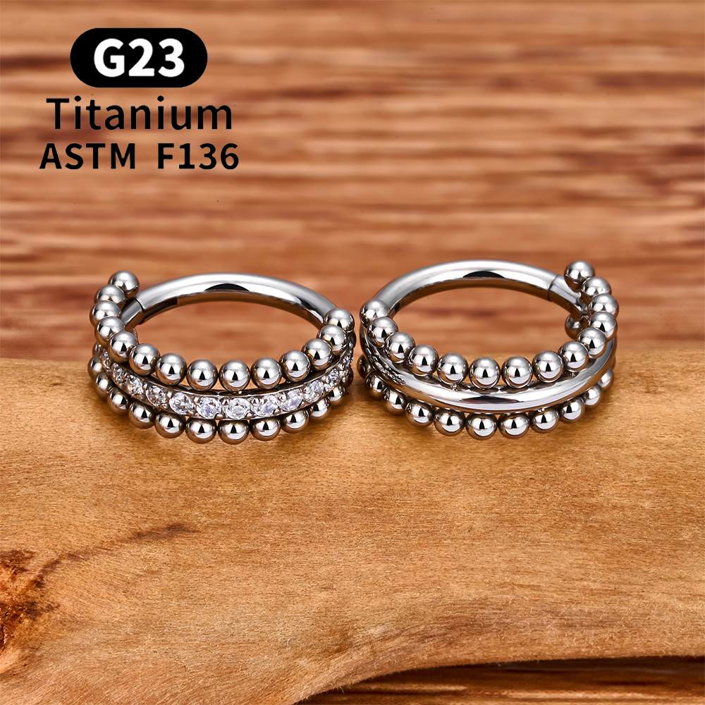 ASTM F136 Titanium Hinged Segm - مراجعة Conch Earring Hoop وسعره
