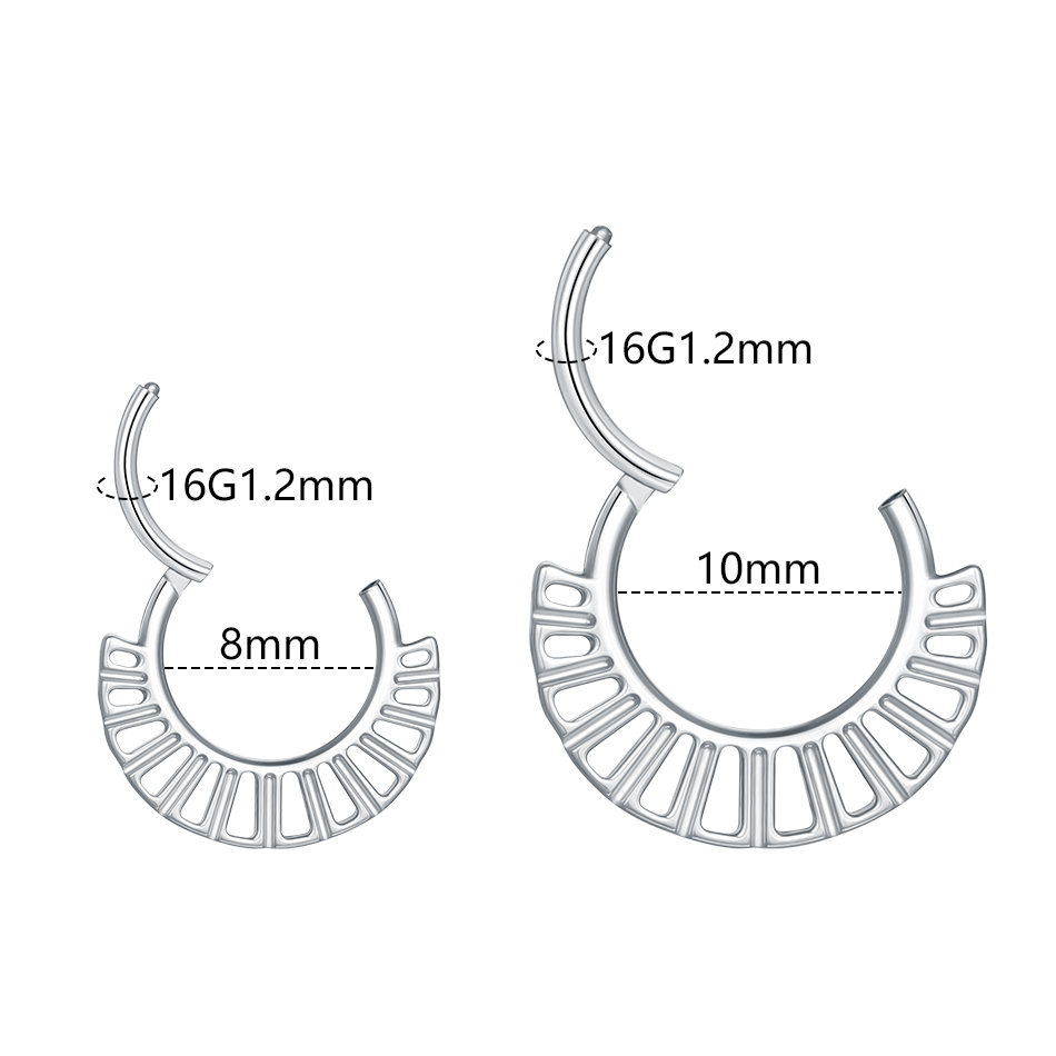 1PC 16G Septum Nose Hoop Ring  - مراجعة Conch Earring Hoop وسعره