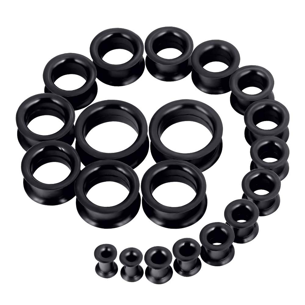 Pair Supersize Flexible Black  - مراجعة Body Jewelry Ear Plugs وسعره