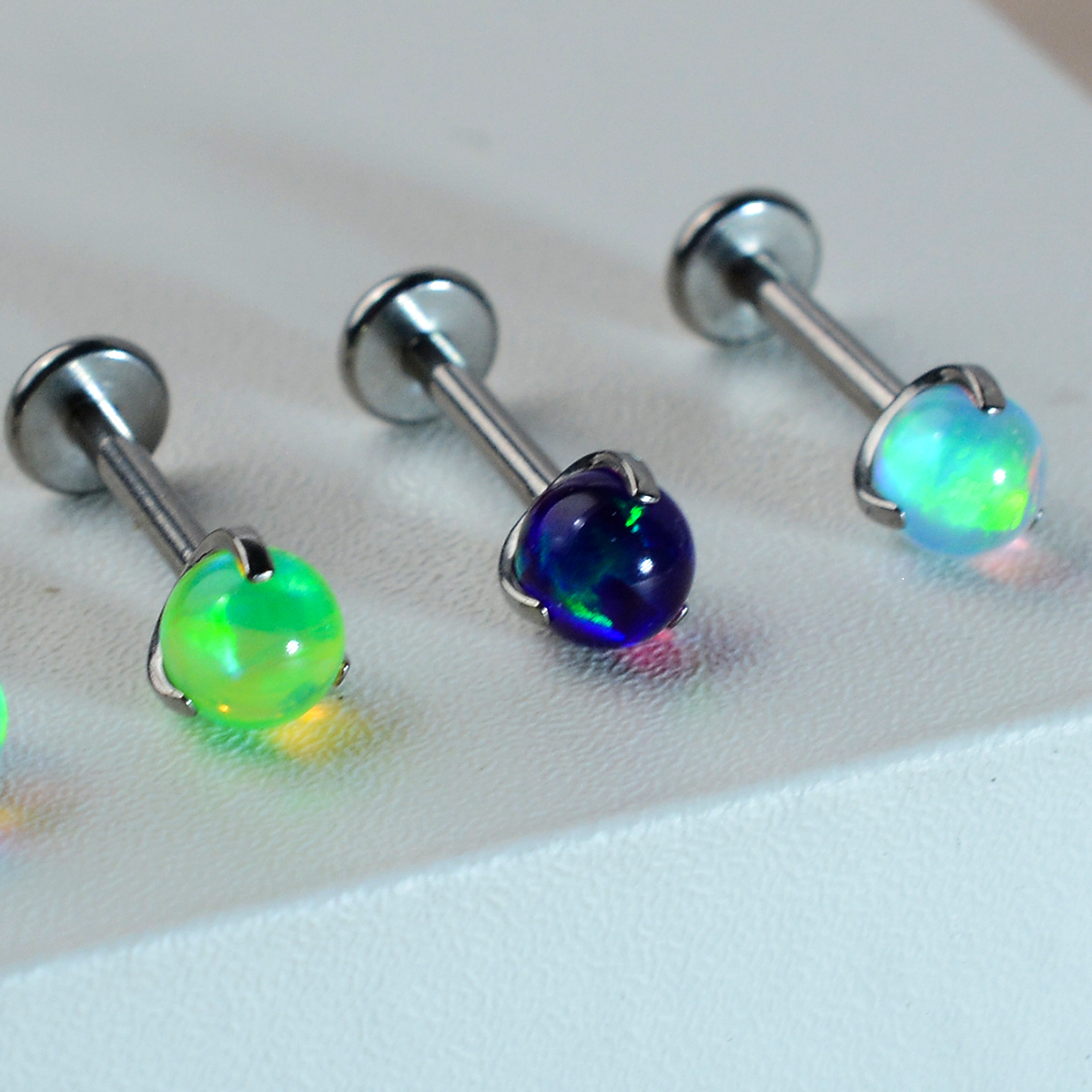 1PC Ttianium Steel Piercing La - مراجعة Tragus Flat Back وسعره