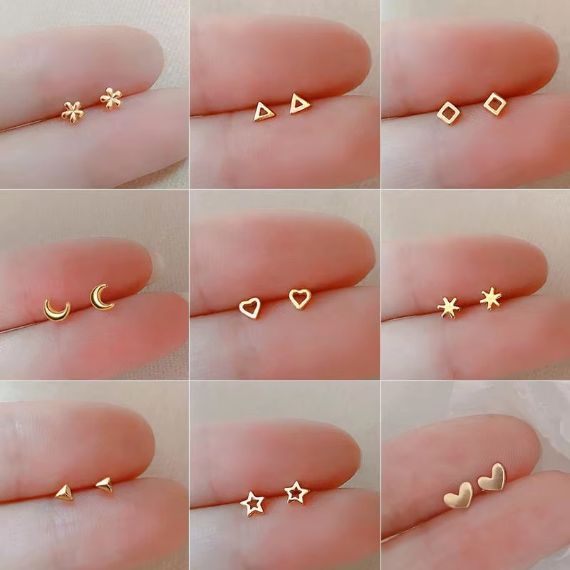 925 Silver Needles Gold Color  - مراجعة Body Jewelry Hypoallergenic وسعره