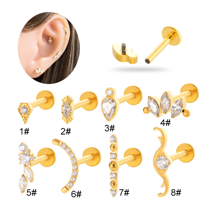 1PC ASTM F136 G23 Titanium Pie - مراجعة Body Jewelry Internally Threaded وسعره