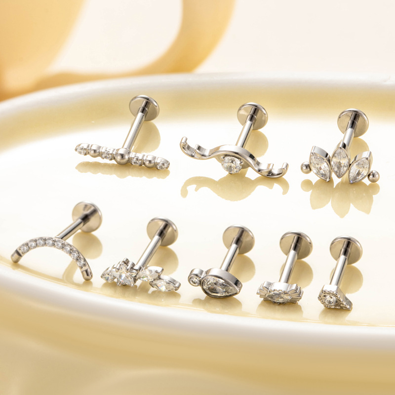 1PC ASTM F136 G23 Titanium Pie - مراجعة Body Jewelry Internally Threaded وسعره