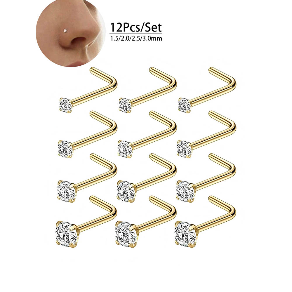 12-Piece Full Set 316L Hypoall - مراجعة Body Jewelry Hypoallergenic وسعره