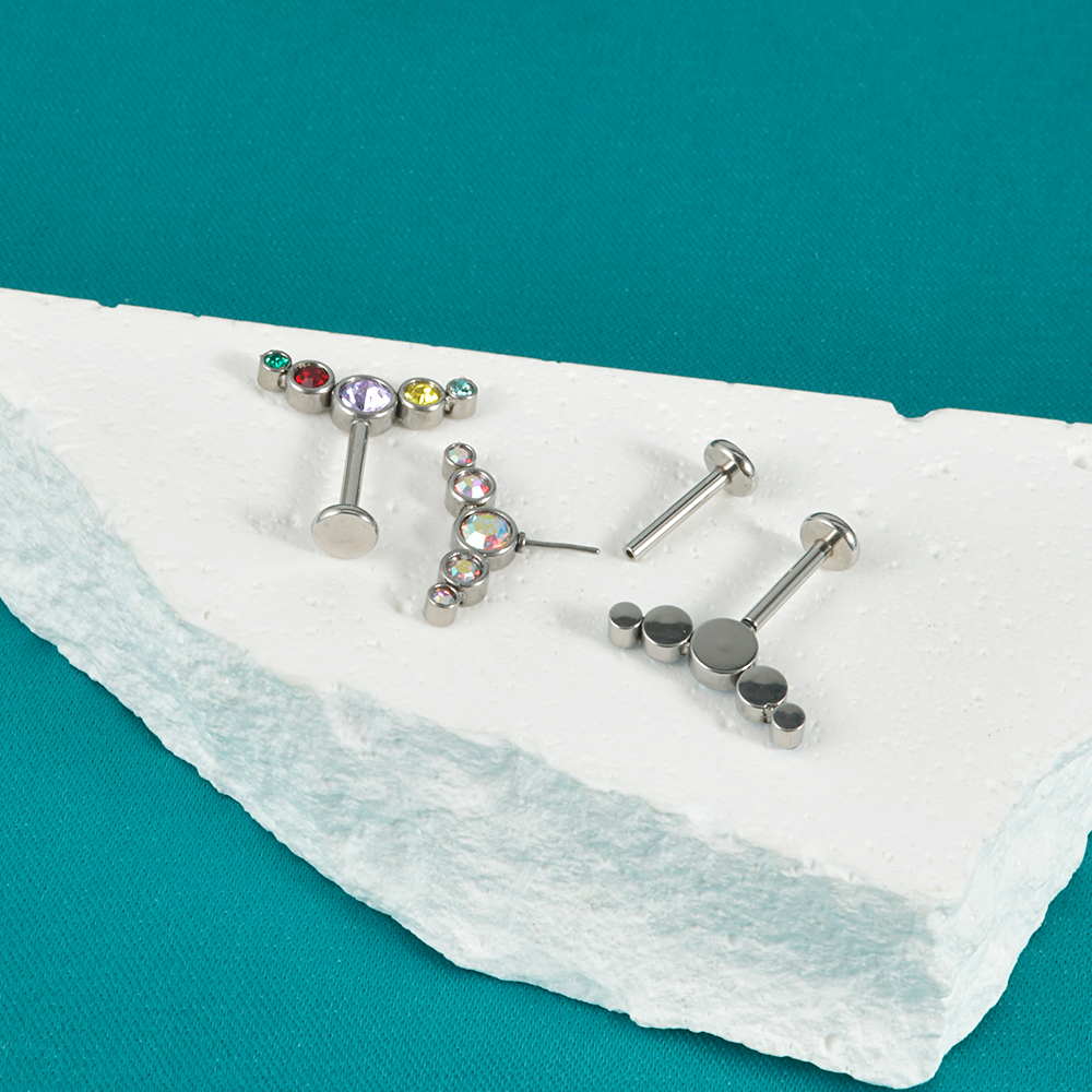 1PC Surgical Steel CZ Gem Opal - مراجعة Body Jewelry Threadless وسعره