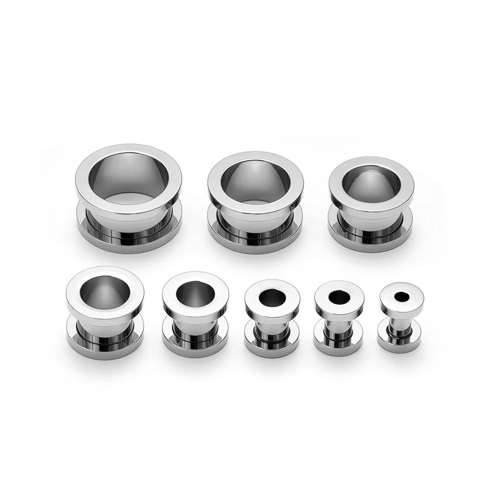 1PC Ear Tunnels Plugs Titanium - مراجعة Body Jewelry Ear Plugs وسعره