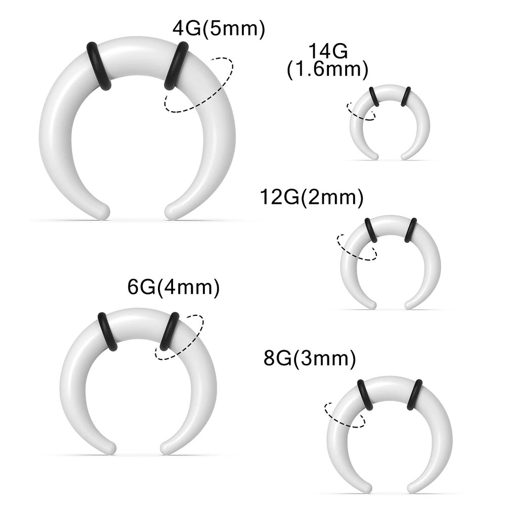 Large Septum Rings 14G 12G 8G  - مراجعة Body Jewelry Ear Plugs وسعره