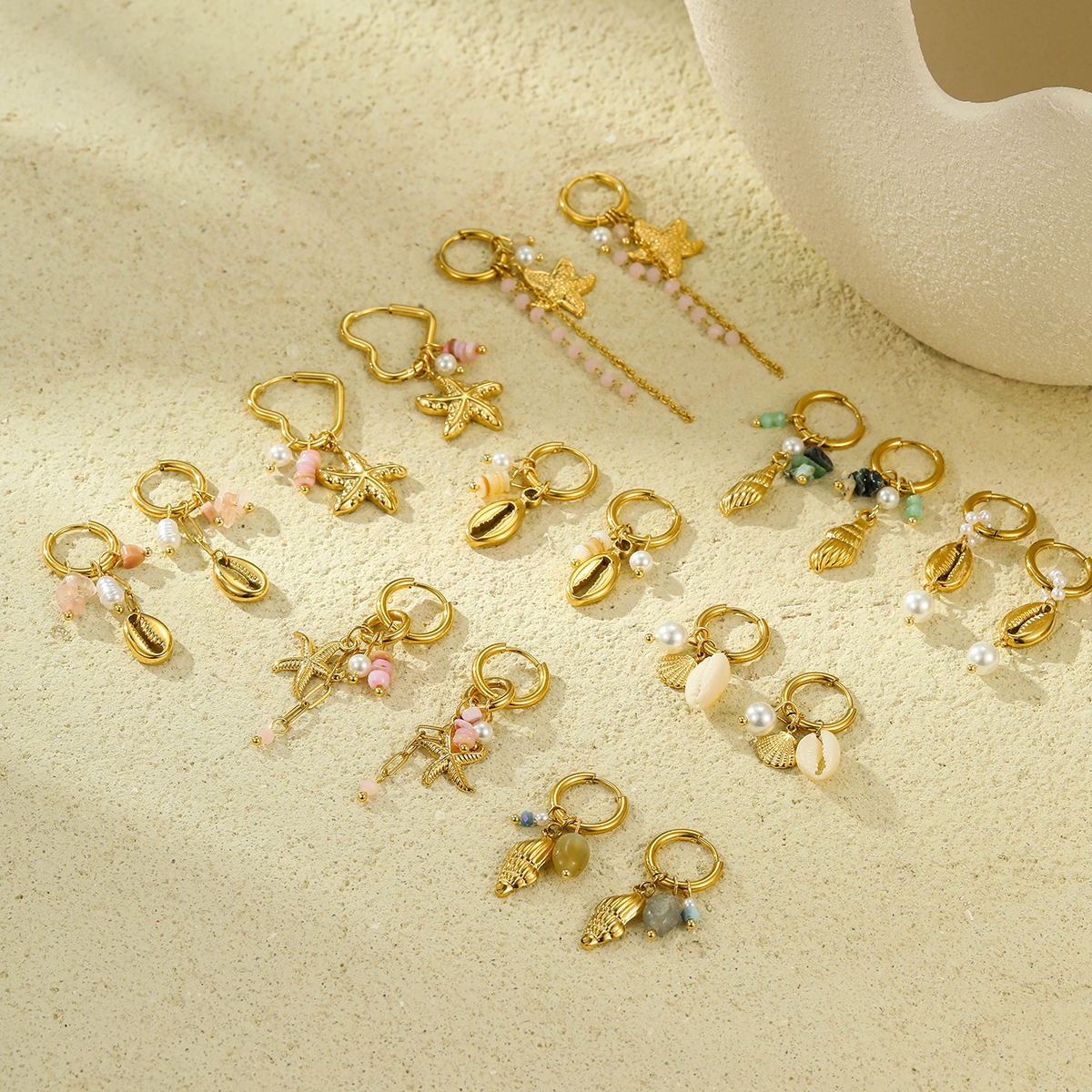 NIMAI Women Stainless Steel Ho - مراجعة Conch Earring Hoop وسعره